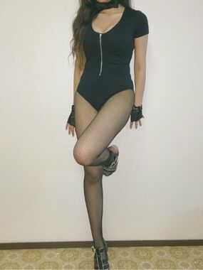 Black Bodysuit with Zipper